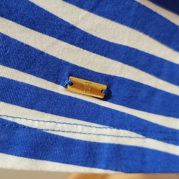 TOMMY HILFIGER CASUAL BOHEMIAN SUMMER MINIMALIST STRIPES MAXI LONG SKIRT MEDIUM - Picture 10 of 12